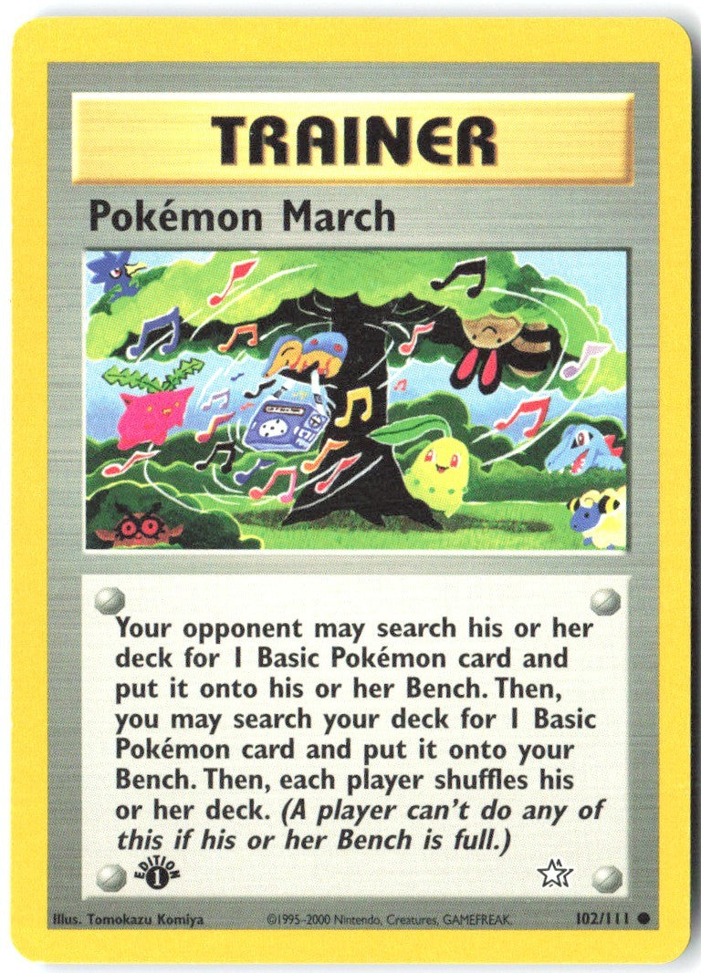 Pokemon March 1st Edition Common Neo Genesis 102/111 NM Tomokazu Komiya