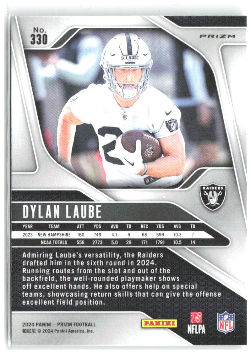 Dylan Laube Panini Prizm - Green 330 2024 Las Vegas Raiders