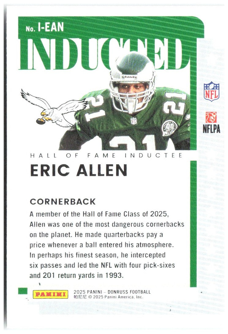 Eric Allen Donruss - Inducted I-EAN 2025 Philadelphia Eagles