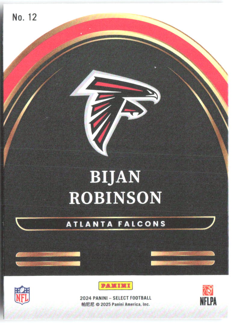 Bijan Robinson Panini Select - Select Future 12 2024 Atlanta Falcons