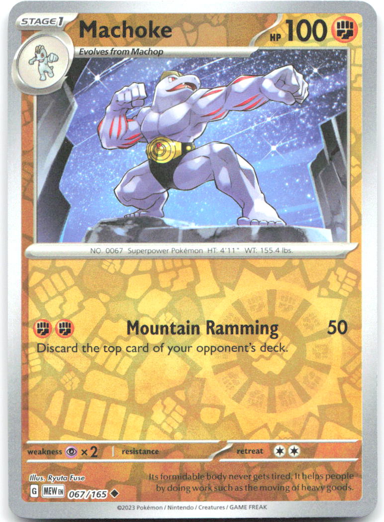 Machoke Reverse Holo Uncommon SV: Scarlet & Violet 151 067/165 NM Ryuta Fuse