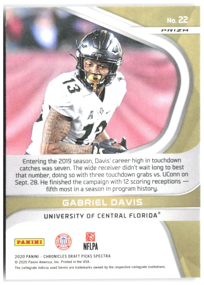 Gabriel Davis Chronicles Draft Picks Spectra Draft Picks Red 22 2020 UCF Knights