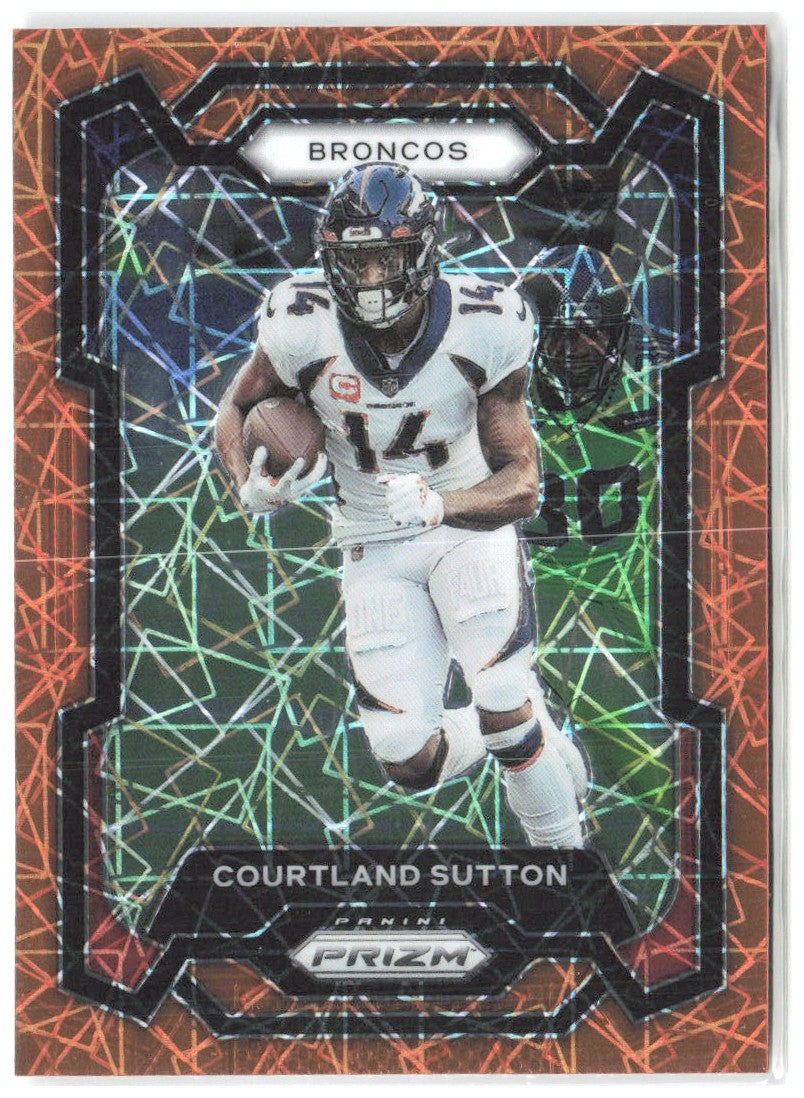 Courtland Sutton Panini Prizm - Lazer 85 2023 Denver Broncos