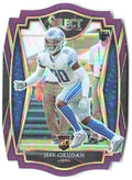 Jeff Okudah Panini Select - Purple Prizm Die Cut 186 2020 Detroit Lions