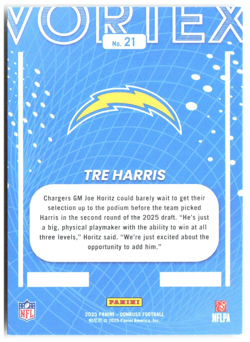 Tre Harris Donruss - Vortex 21 2025 Los Angeles Chargers