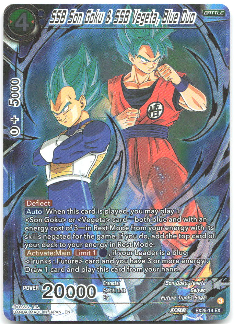 SSB Son Goku & SSB Vegeta Blue Duo Foil Premium Anniversary Box 2025 EX25 14 NM