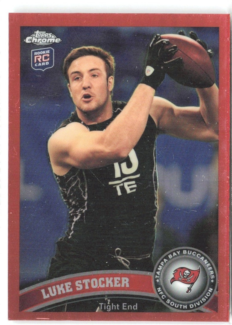Luke Stocker Topps Chrome - Orange Refractors 47 2011 Tampa Bay Buccaneers