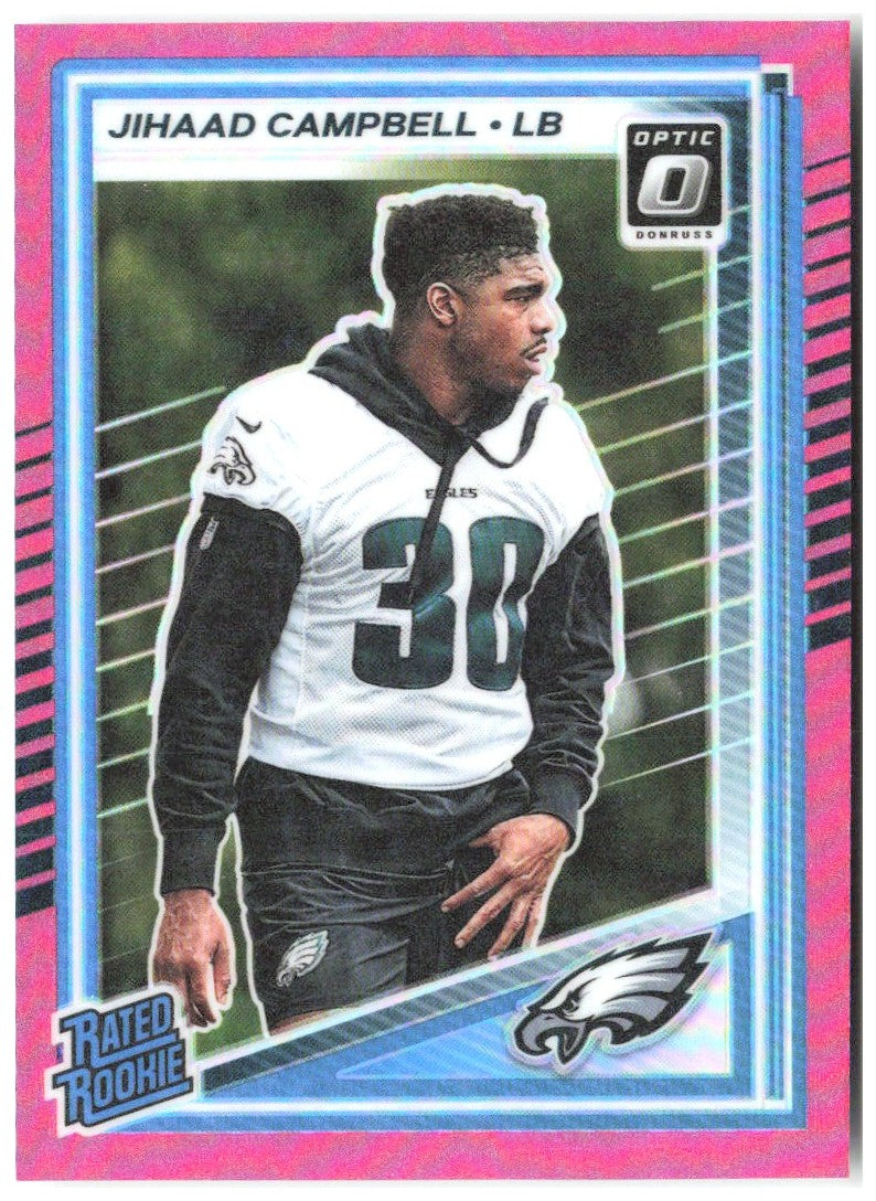 Jihaad Campbell Donruss Optic - Pink 266 2025 Philadelphia Eagles