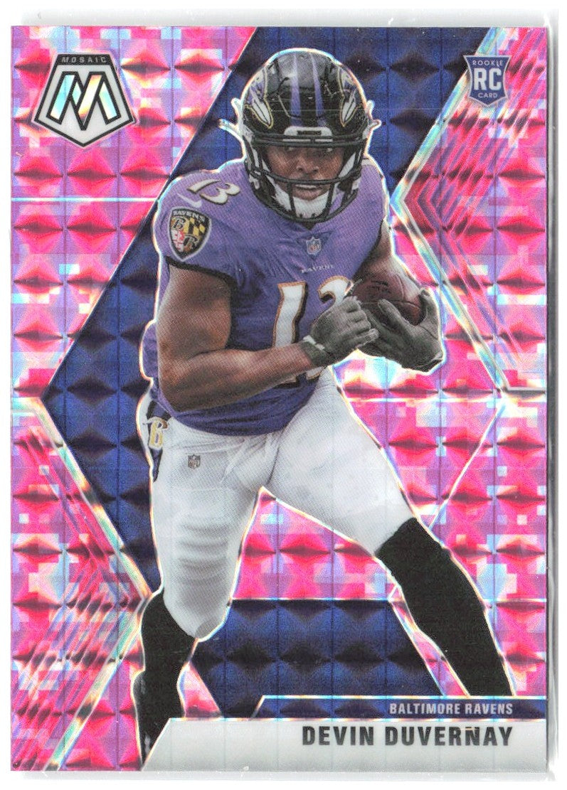 Devin Duvernay Panini Mosaic - Prizm Camo Pink 232 2020 Baltimore Ravens