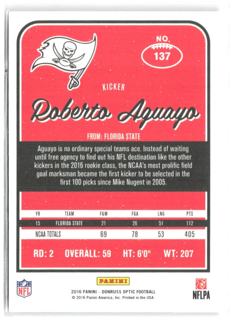 Roberto Aguayo Donruss Optic - Purple 137 2016 Tampa Bay Buccaneers