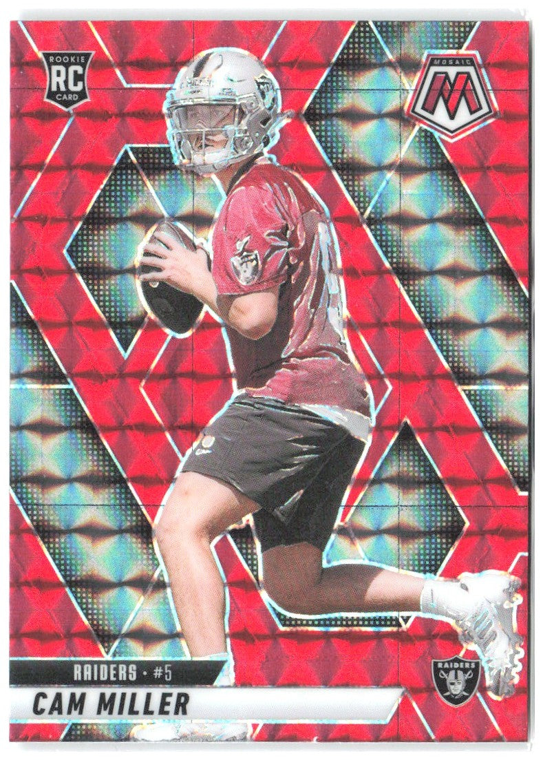 Cam Miller Panini Mosaic - Mosaic Red 342 2025 Las Vegas Raiders