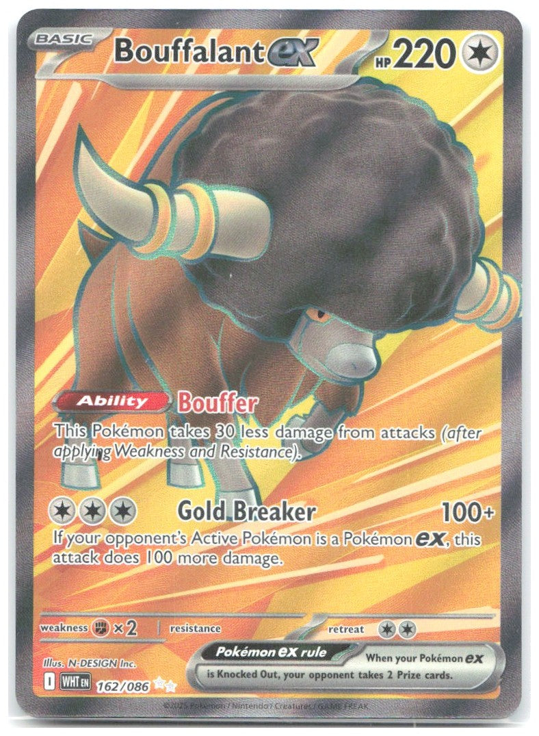 Bouffalant ex Holo Ultra Rare SV White Flare 162/086 NM N DESIGN Inc