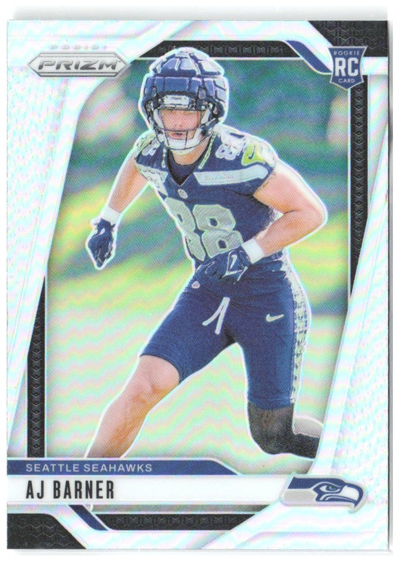 AJ Barner Panini Prizm - Silver 304 2024 Seattle Seahawks