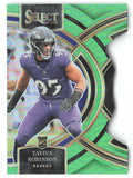 Tavius Robinson Select Neon Green Prizms Die Cuts 114 2023 Baltimore Ravens /499
