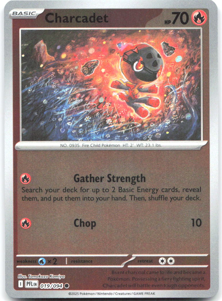 Charcadet Reverse Holo Common ME02 Phantasmal Flames 019/094 NM Tomokazu Komiya