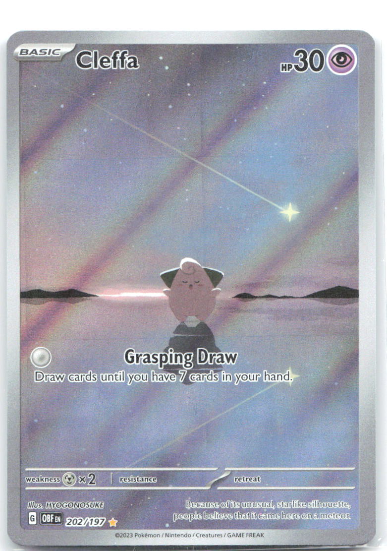 Cleffa Holo Illustration Rare SV03 Obsidian Flames 202/197 NM HYOGONOSUKE