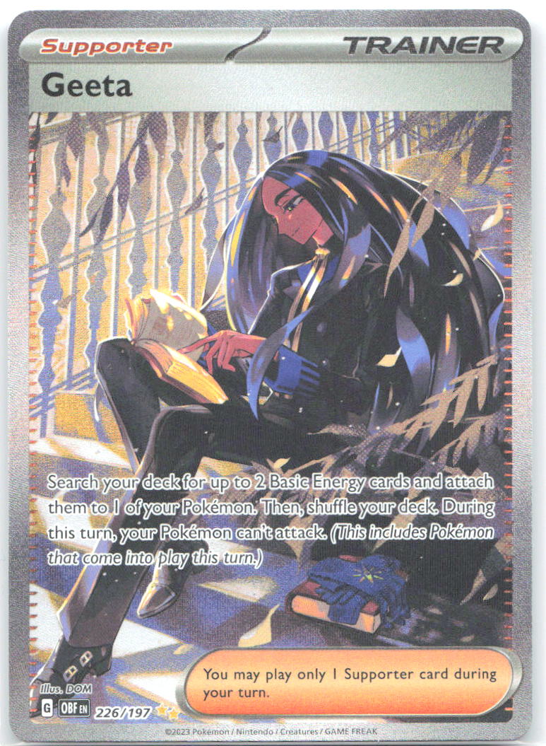Geeta Holo Special Illustration Rare SV03: Obsidian Flames 226/197 NM DOM