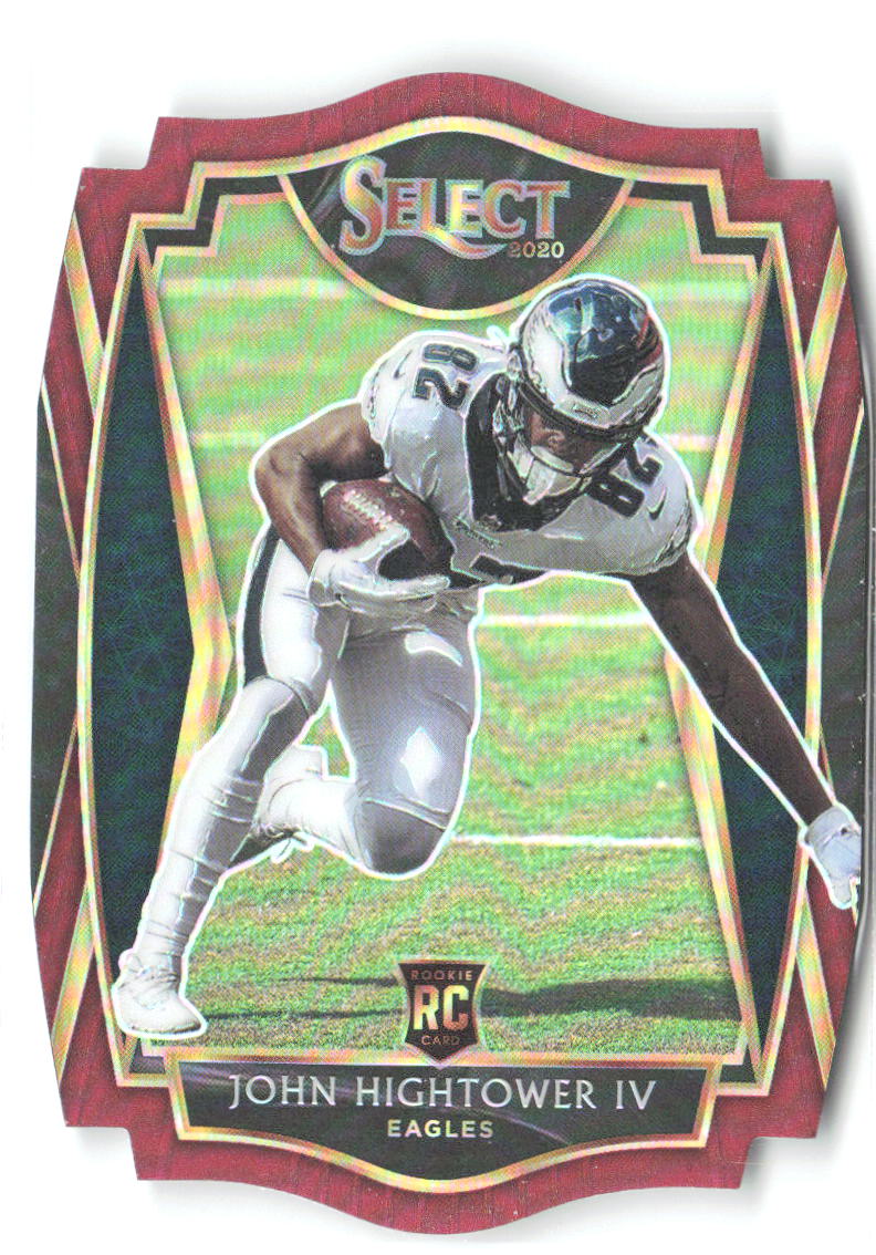 John Hightower IV Panini Select - Red Prizm Die Cut 197 2020 Philadelphia Eagles