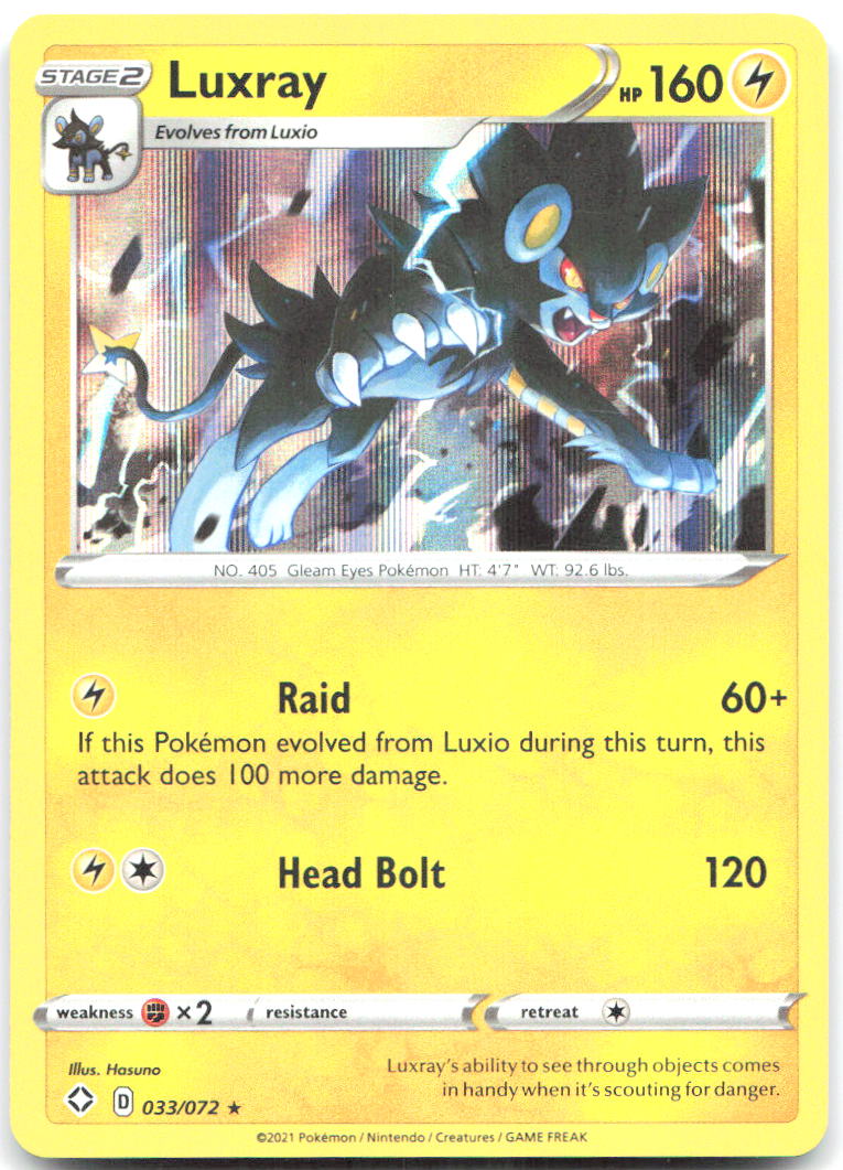 Luxray Holo Rare Shining Fates 033/072 NM Hasuno