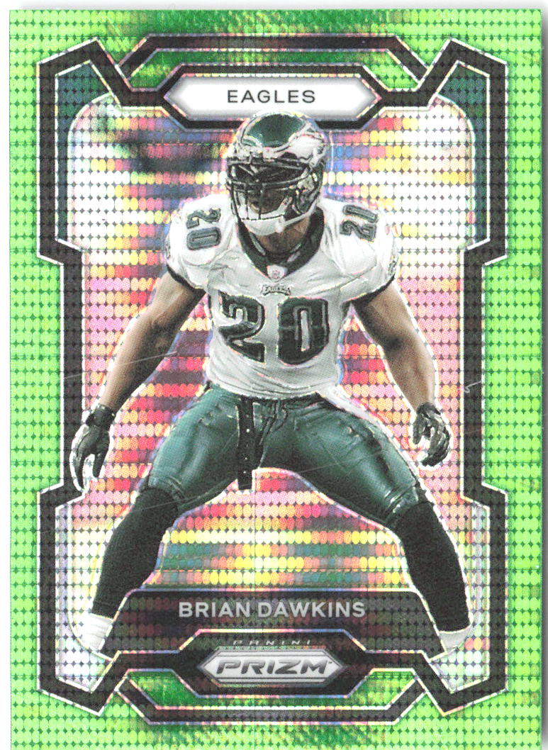 Brian Dawkins Panini Prizm - Neon Green Pulsar 241 2023 Philadelphia Eagles