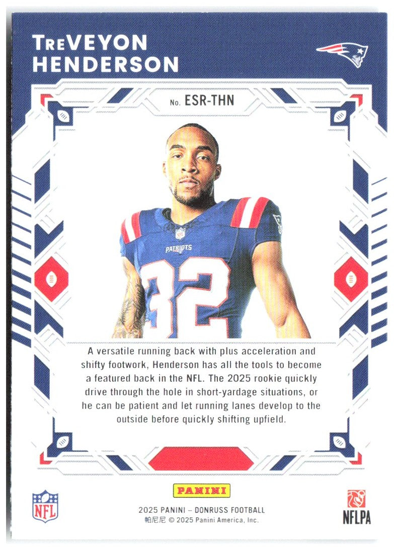 TreVeyon Henderson Donruss - The Elite Series Rookies ESR-THN 2025 Patriots