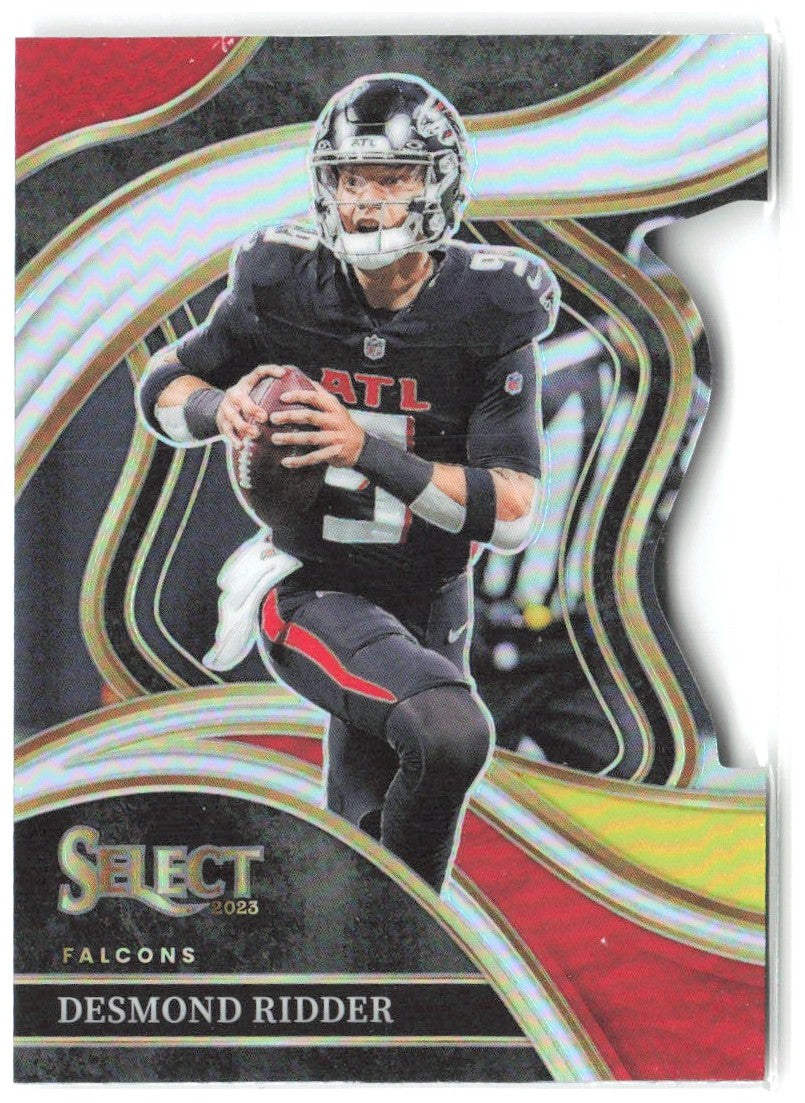Desmond Ridder Select - Red and Yellow Prizms Die Cuts 275 2023 Atlanta Falcons