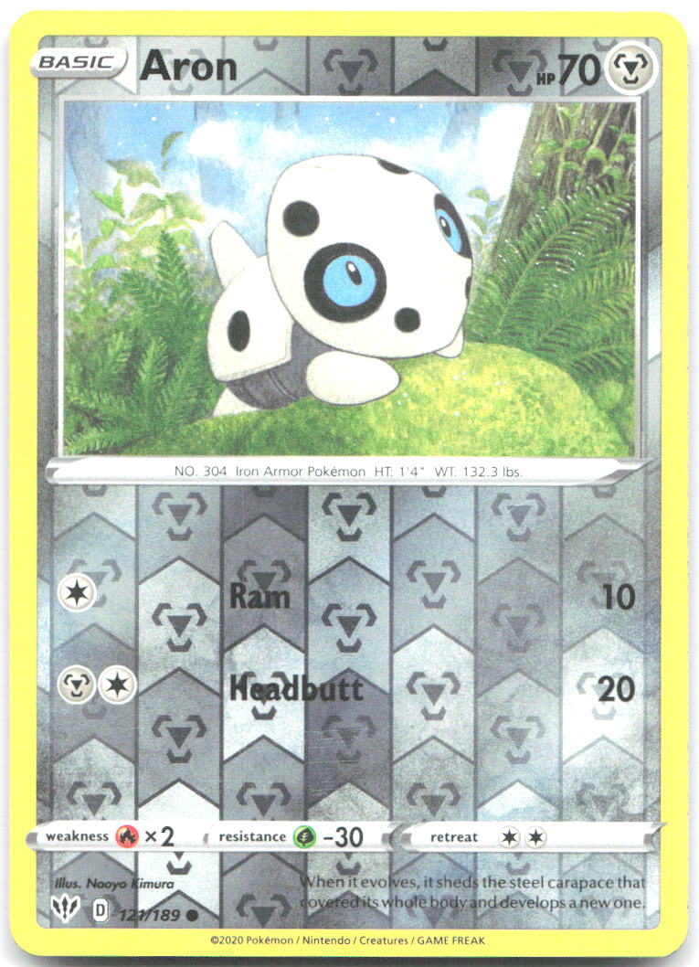 Aron Reverse Holo Common SWSH03 Darkness Ablaze 121/189 NM Naoyo Kimura