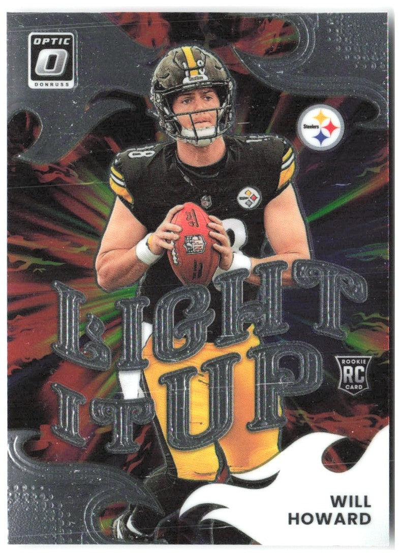 Will Howard Donruss Optic - Light It Up 7 2025 Pittsburgh Steelers