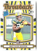 Matthew Golden Donruss - Rated Rookies Throwback 9 2025 Green Bay Packers