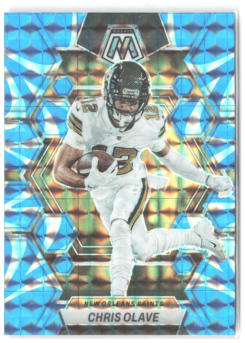 Chris Olave Panini Mosaic - Reactive Blue Mosaic 170 2023 New Orleans Saints