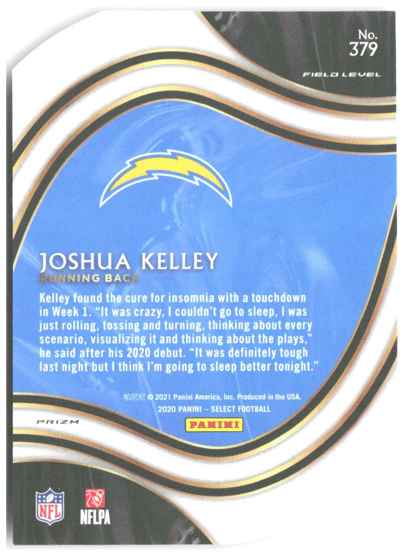 Joshua Kelley Panini Select - Purple Prizm Die Cut 379 2020 Los Angeles Chargers