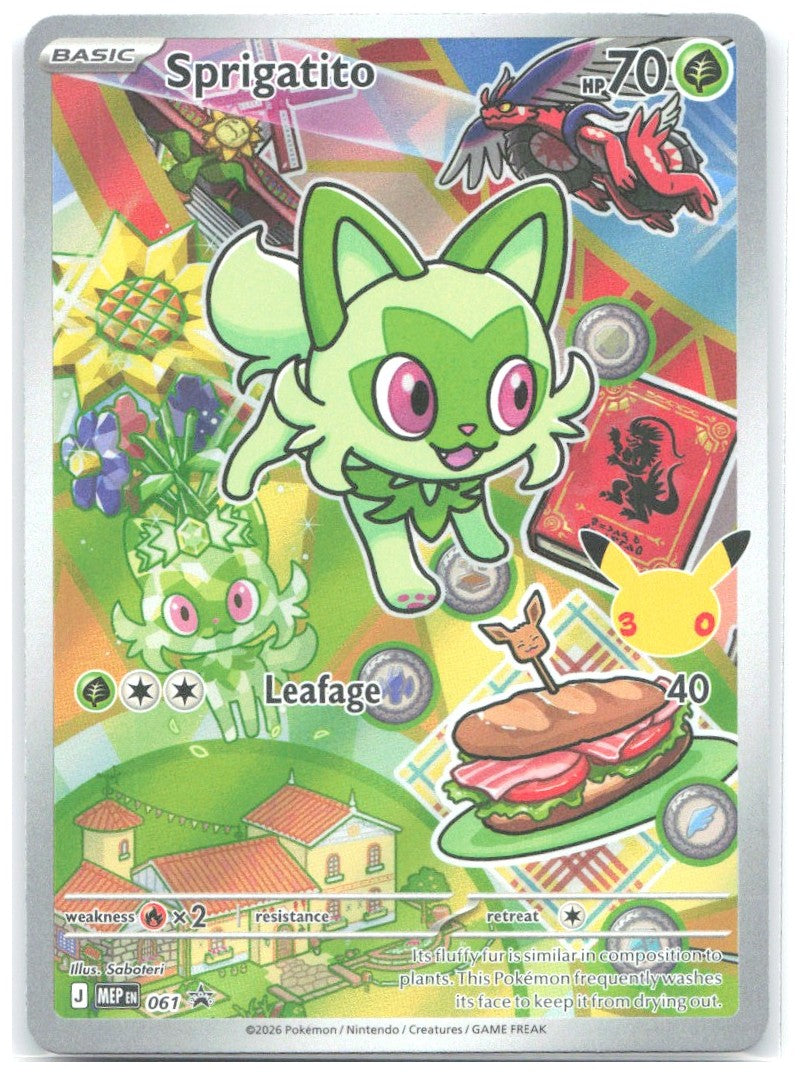 Sprigatito Holo Promo ME Mega Evolution Promo 061 NM Saboteri