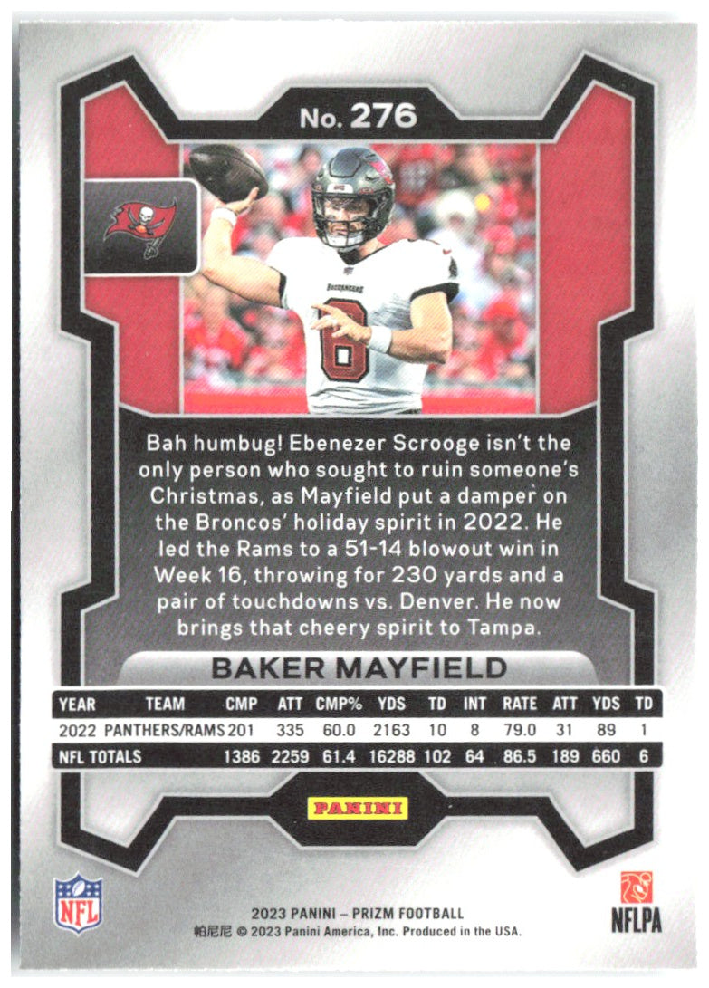 Baker Mayfield Panini Prizm 276 2023 Tampa Bay Buccaneers