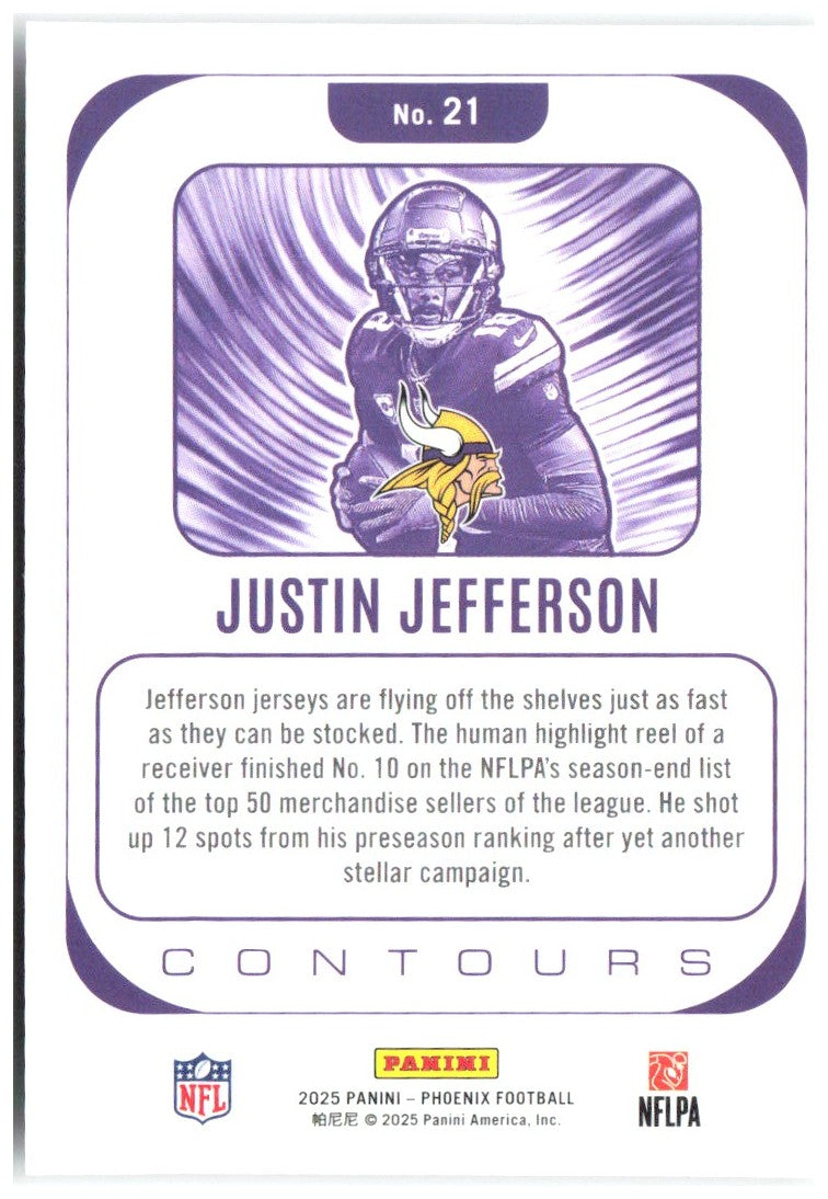 Justin Jefferson Panini Phoenix - Contours 21 2025 Minnesota Vikings