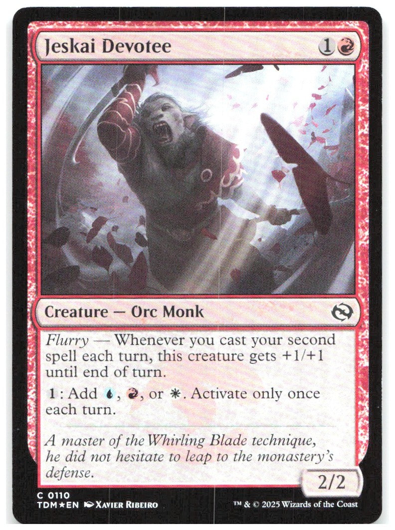 Jeskai Devotee Foil C Tarkir Dragonstorm 110 NM Xavier Ribeiro