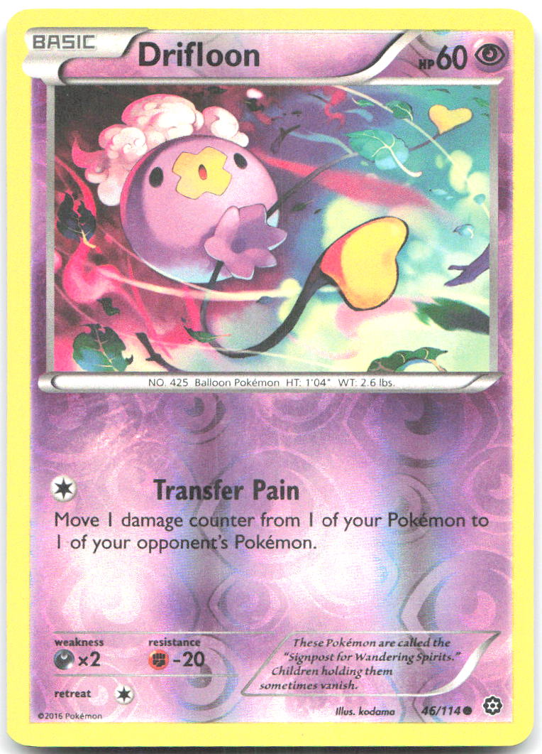 Drifloon Reverse Holo Common XY Steam Siege 46/114 NM kodama