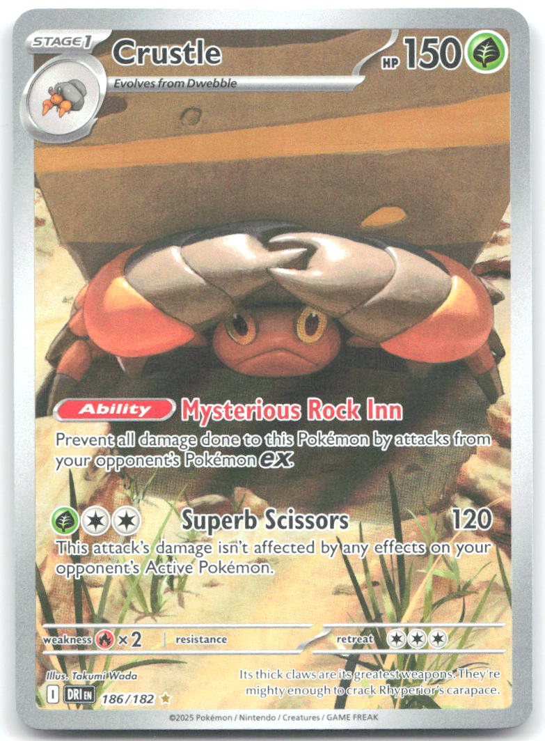 Crustle Holo Illustration Rare SV10: Destined Rivals 186/182 NM danciao