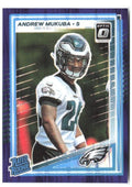 Andrew Mukuba Donruss Optic - Purple Shock 297 2025 Philadelphia Eagles