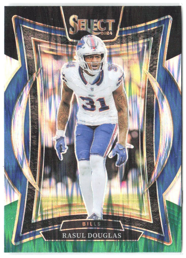 Rasul Douglas Panini Select - Black & Green Prizm Shock 89 2024 Buffalo Bills