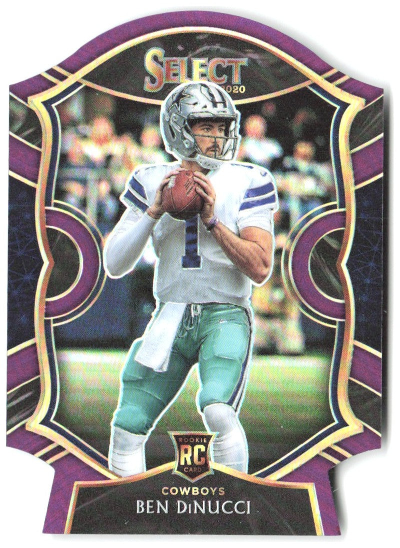 Ben DiNucci Panini Select - Purple Prizm Die Cut 99 2020 Dallas Cowboys