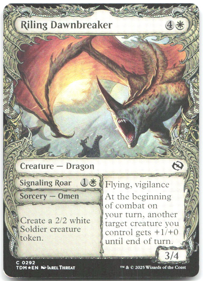 Riling Dawnbreaker Showcase Foil C Tarkir Dragonstorm 292 NM Jarel Threat