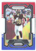 K.J. Henry Panini Prizm - Red White and Blue 400 2023 Washington Commanders