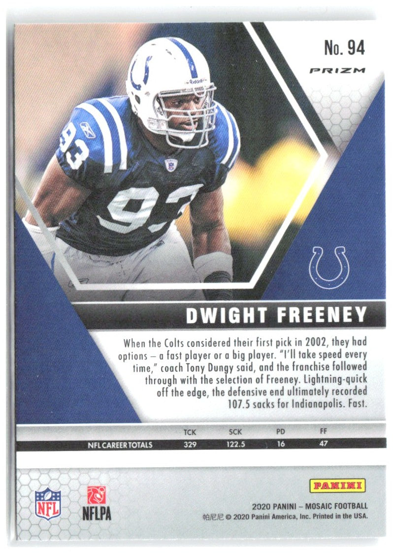 Dwight Freeney Panini Mosaic - Prizm 94 2020 Indianapolis Colts