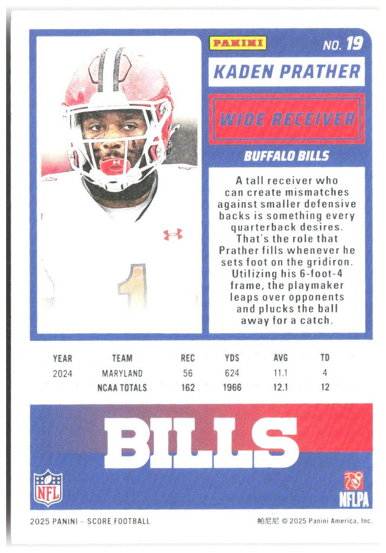 Kaden Prather Score-A-Treat 19 2025 Buffalo Bills RC
