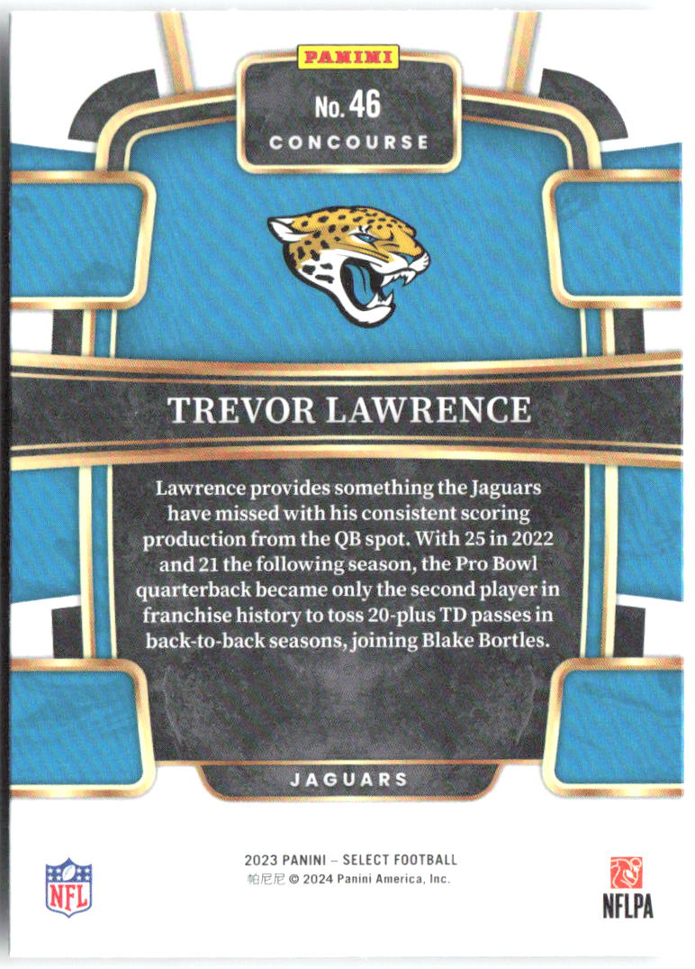 Trevor Lawrence Panini Select 46 2023 Jacksonville Jaguars