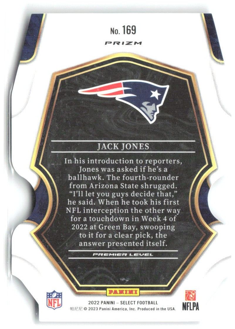 Jack Jones Select - Red and Blue Prizm Die Cut 169 2022 New England Patriots