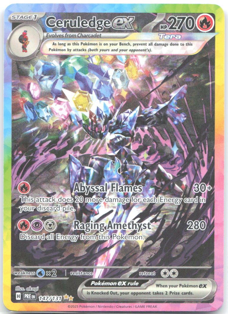Ceruledge ex Special Illustration Rare SV: Prismatic Evolutions 147/131 NM akagi