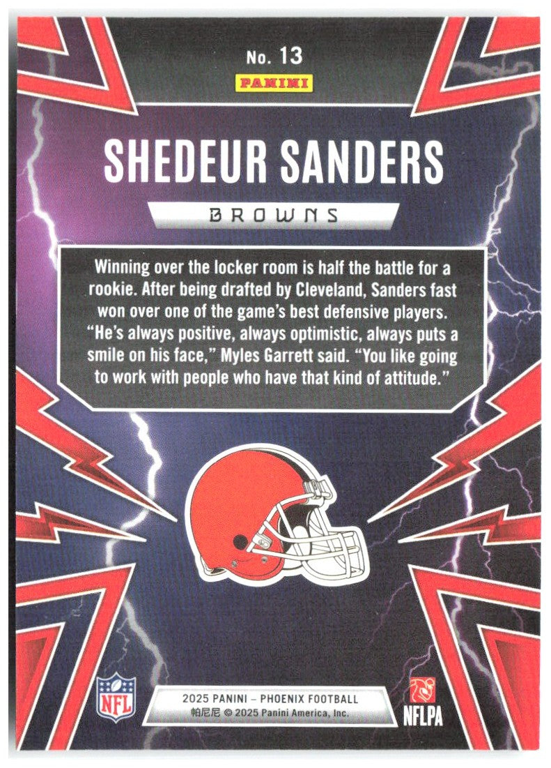 Shedeur Sanders Panini Phoenix - Thunderbirds 13 2025 Cleveland Browns