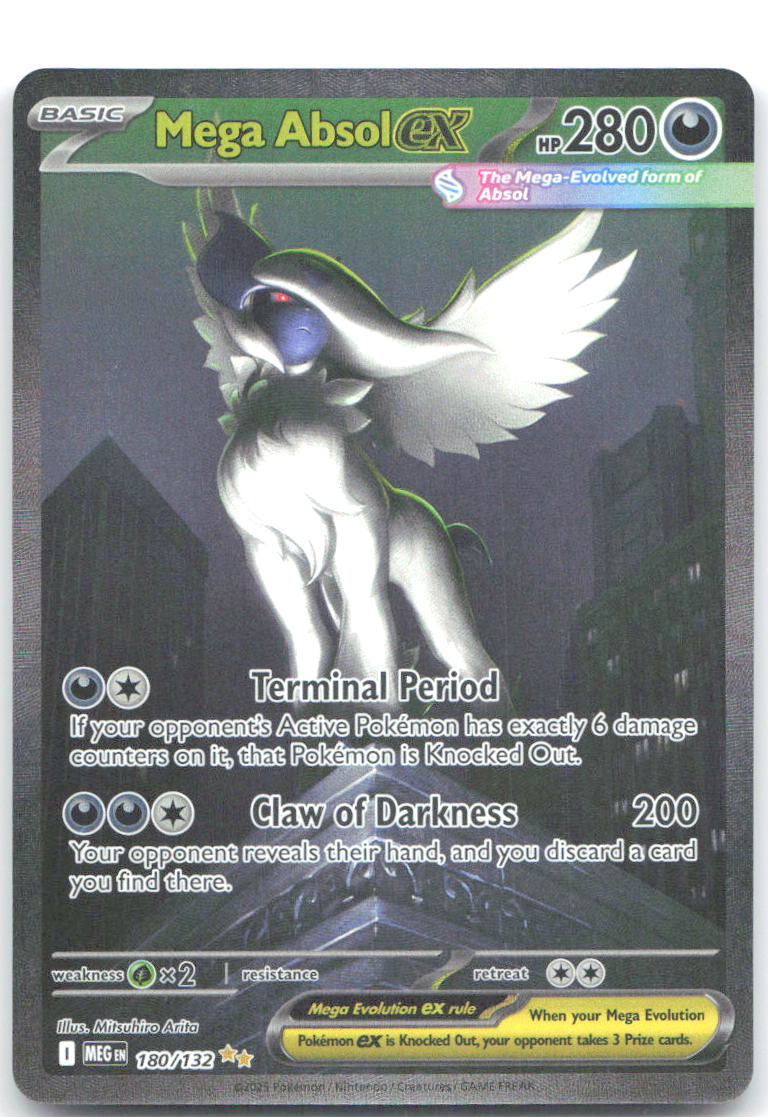 Mega Absol ex Holo Special Illustration Rare ME01: Mega Evolution 180/132 NM Mitsuhiro Arita