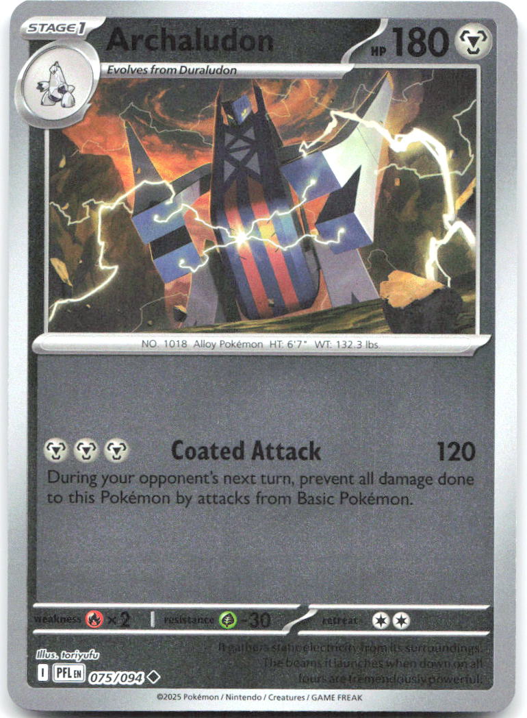 Archaludon Reverse Holo Uncommon ME02: Phantasmal Flames 075/094 NM toriyufu